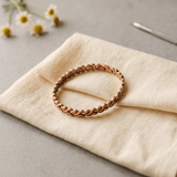 Magnetic link copper anklet laid flat