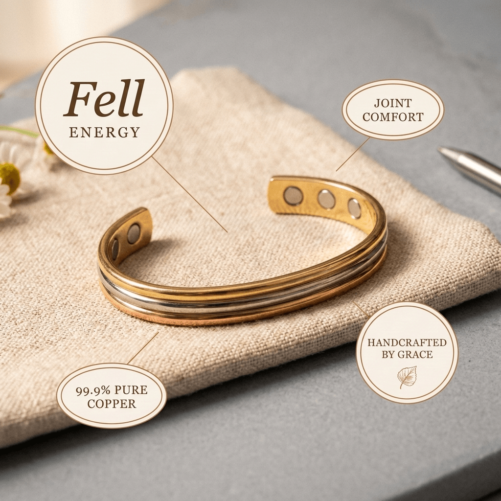 Three-tone copper cuff bracelet in gold, silver and rose finishes