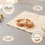 Tapered copper hoop earrings