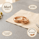 Tapered copper hoop earrings