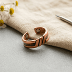 Grooved magnetic copper ring