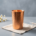 Hand-hammered solid copper drinking cup
