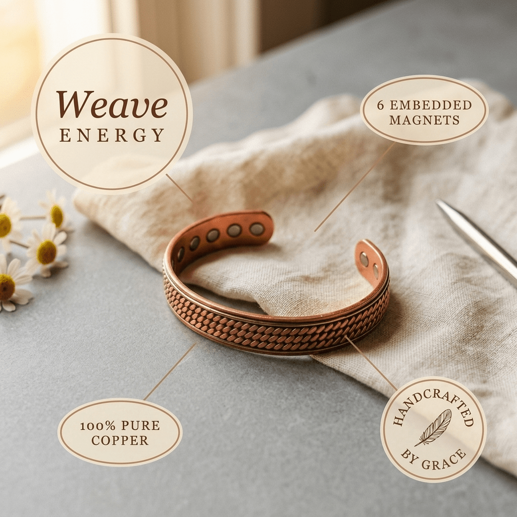 Rope pattern copper cuff