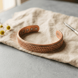 Rope pattern copper cuff