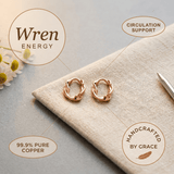 Twisted copper hoop earrings