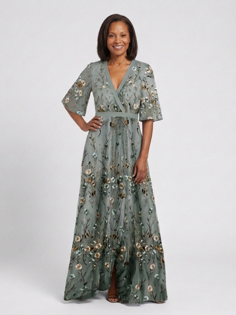 Eucalyptus-Sprig Maxi Dress by Eleanor Vale