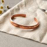 Seamless polished copper cuff bracelet
