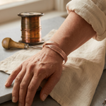 Seamless polished copper cuff bracelet