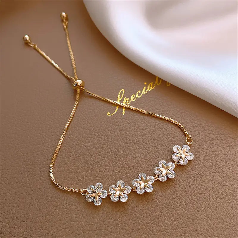 Crystal-Daisy Bracelet by Eleanor Vale
