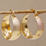 Engraved-Band Earrings by Eleanor Vale