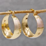 Engraved-Band Earrings by Eleanor Vale