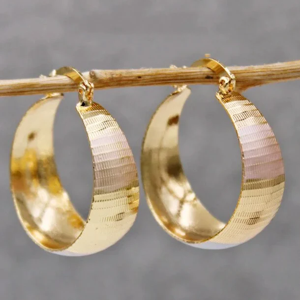 Engraved-Band Earrings by Eleanor Vale