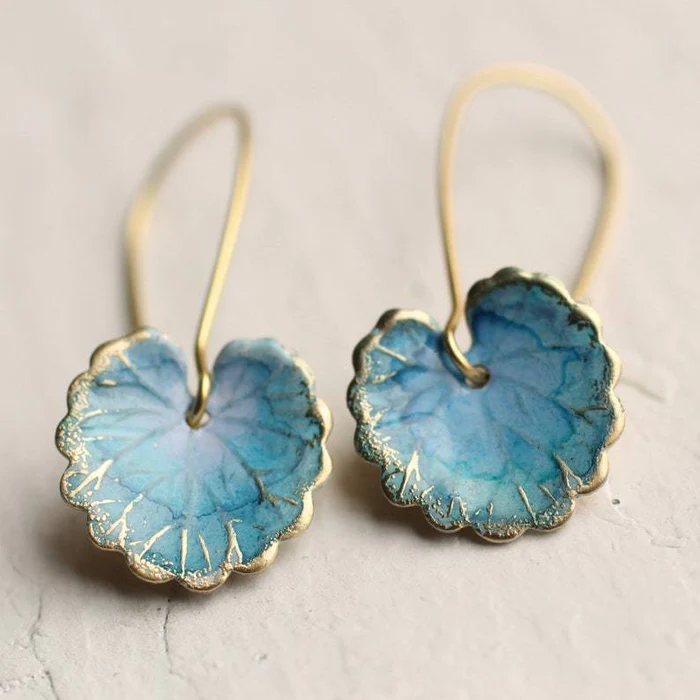 Lily-Pad Earrings by Eleanor Vale