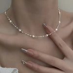 Silver-Pearl Necklace by Eleanor Vale