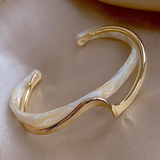 Pearlescent-Cuff Bracelet by Eleanor Vale