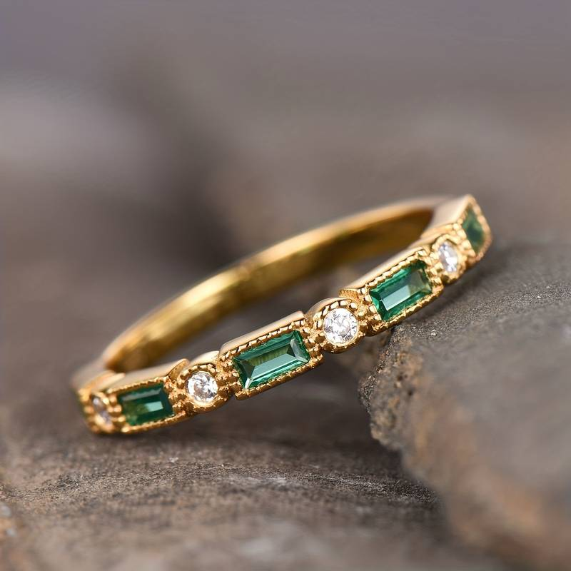 Milgrain-Baguette Ring by Eleanor Vale