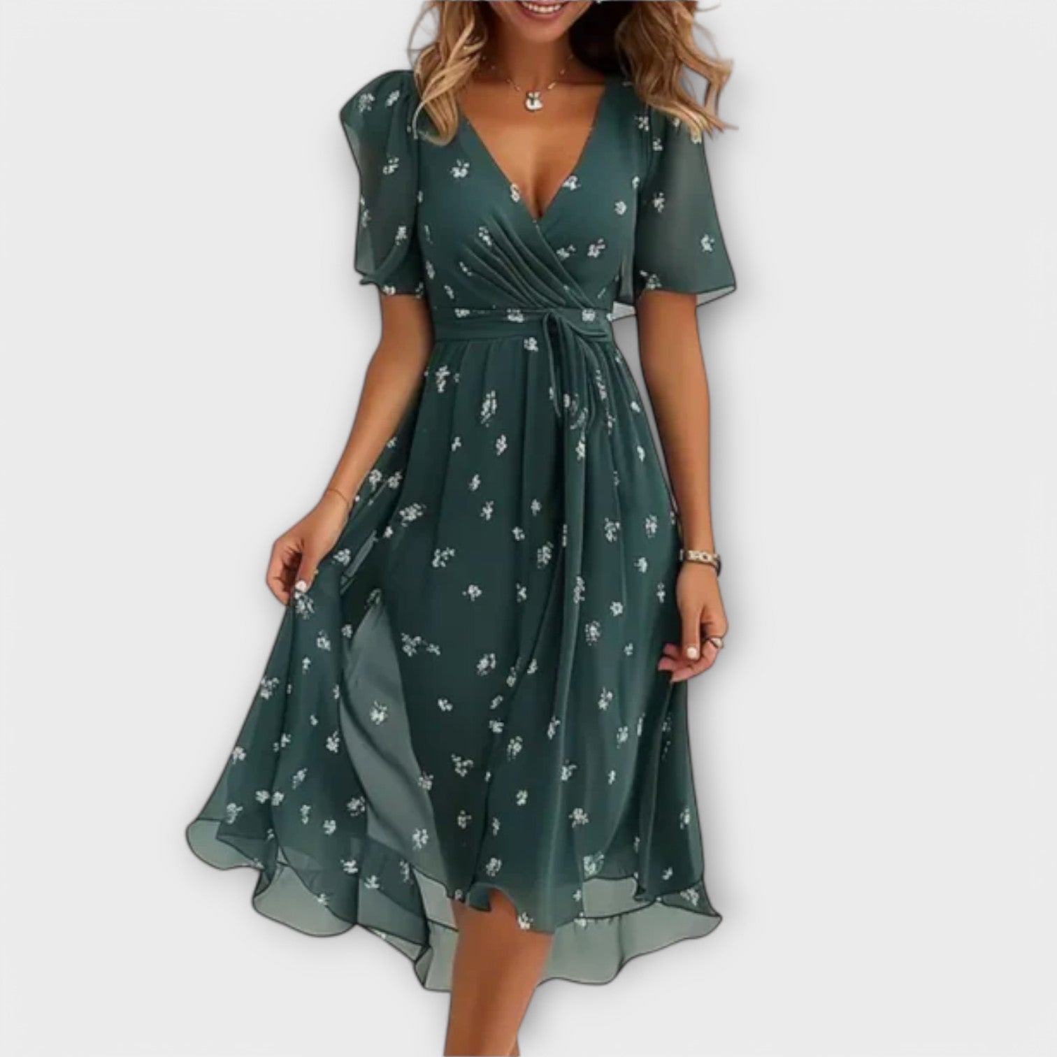 Ditsy-Floral Midi Dress by Eleanor Vale