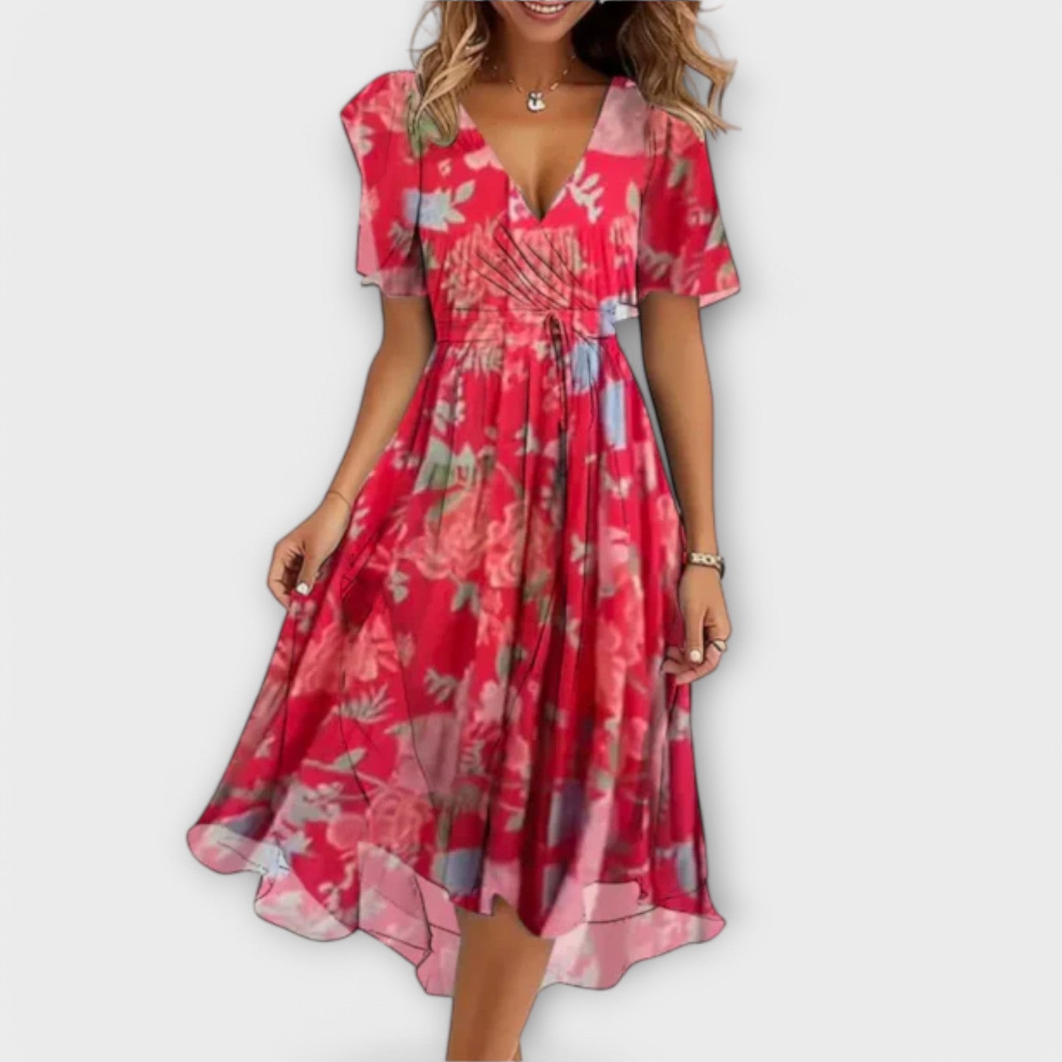 Ditsy-Floral Midi Dress by Eleanor Vale
