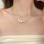Floating-Pearl Layered Necklace by Eleanor Vale