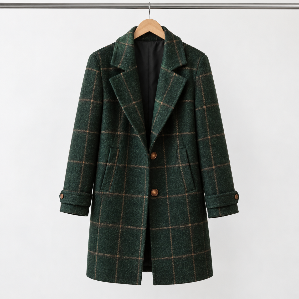Gwendolen - Windowpane-Check Coat
