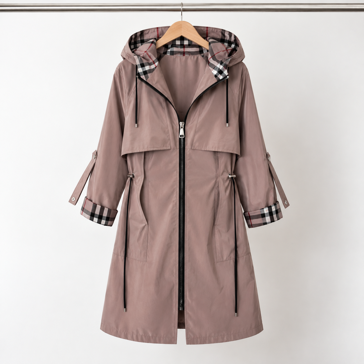 Clara - Check-Lined Coat