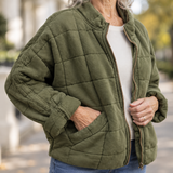 Enid - Square-Quilted Zip Jacket