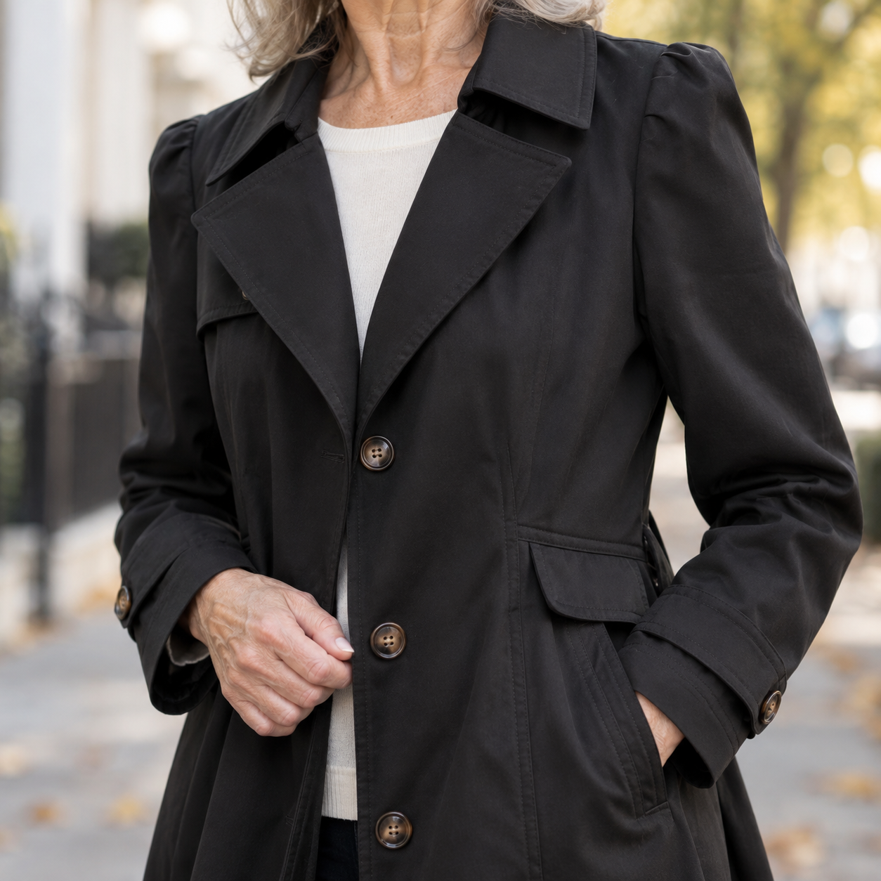 Audrey - Single-Breasted Trench Coat