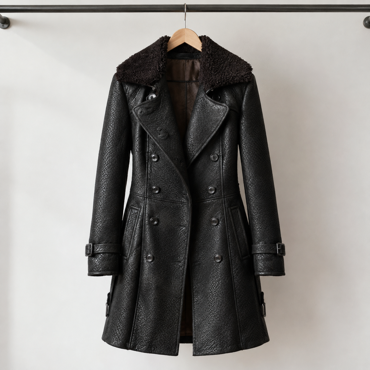 Carolina - Pebbled-Leather Coat