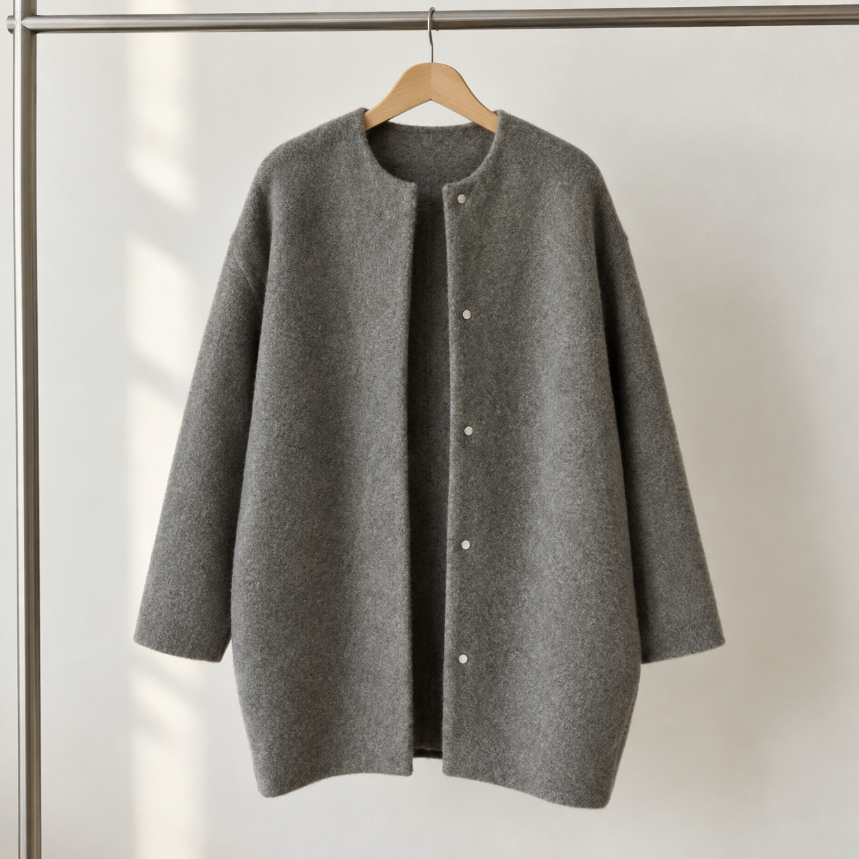 Vânia - Snap-Button Knit Coat