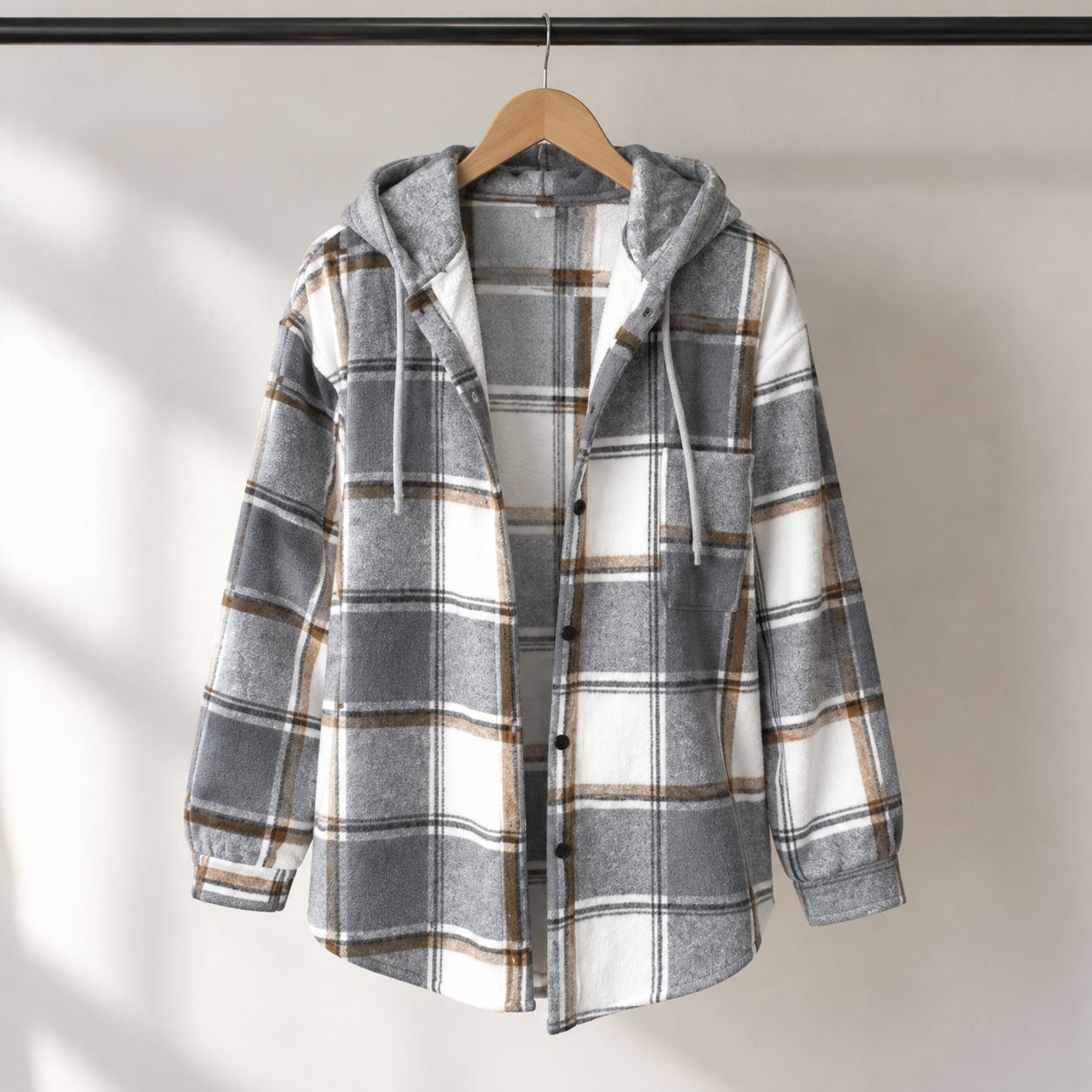 Bruna - Checked Shirt Jacket