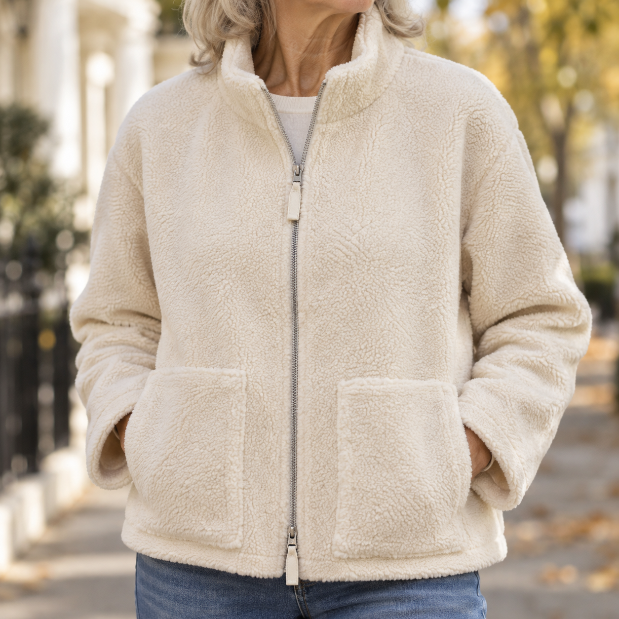 Elsie - Borg-Fleece Zip Jacket