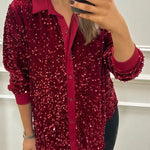 All-Over Sequin Shirt by Eleanor Vale