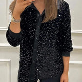 All-Over Sequin Shirt by Eleanor Vale