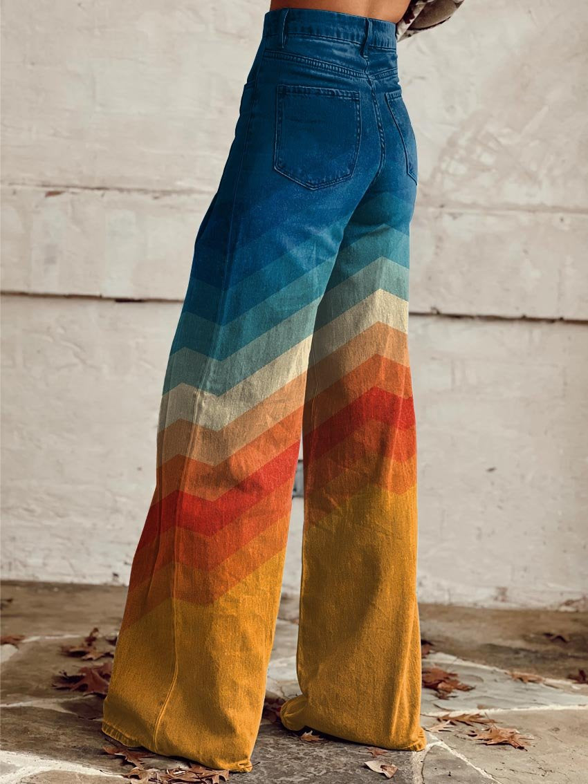 Chevron-Print Trousers by Eleanor Vale