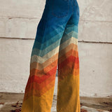 Chevron-Print Trousers by Eleanor Vale