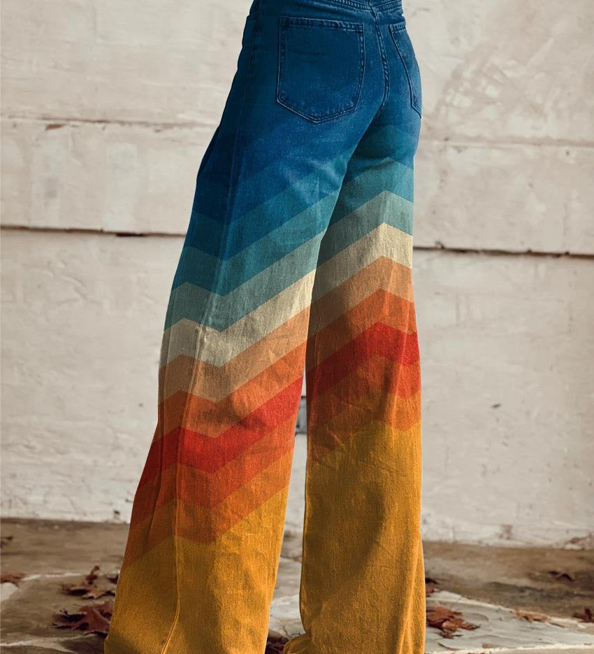 Chevron-Print Trousers by Eleanor Vale