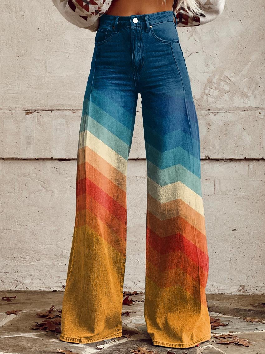 Chevron-Print Trousers by Eleanor Vale
