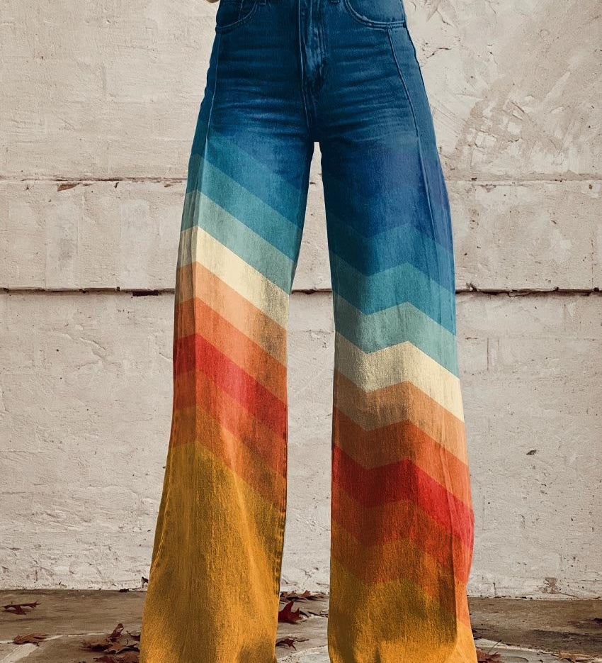 Chevron-Print Trousers by Eleanor Vale
