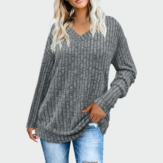 Drop-Shoulder Rib Top by Eleanor Vale