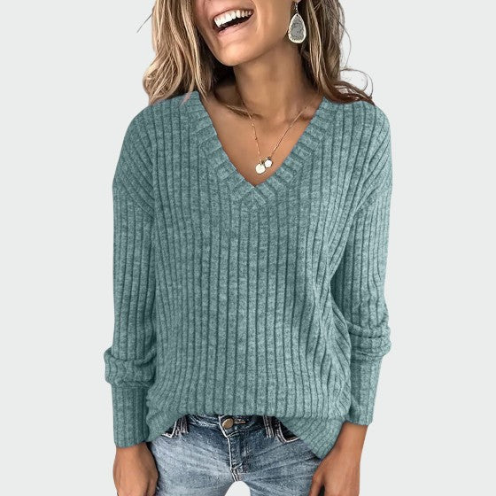 Drop-Shoulder Rib Top by Eleanor Vale