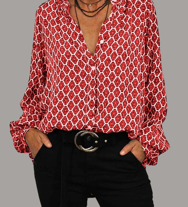 Diamond-Print Blouse by Eleanor Vale