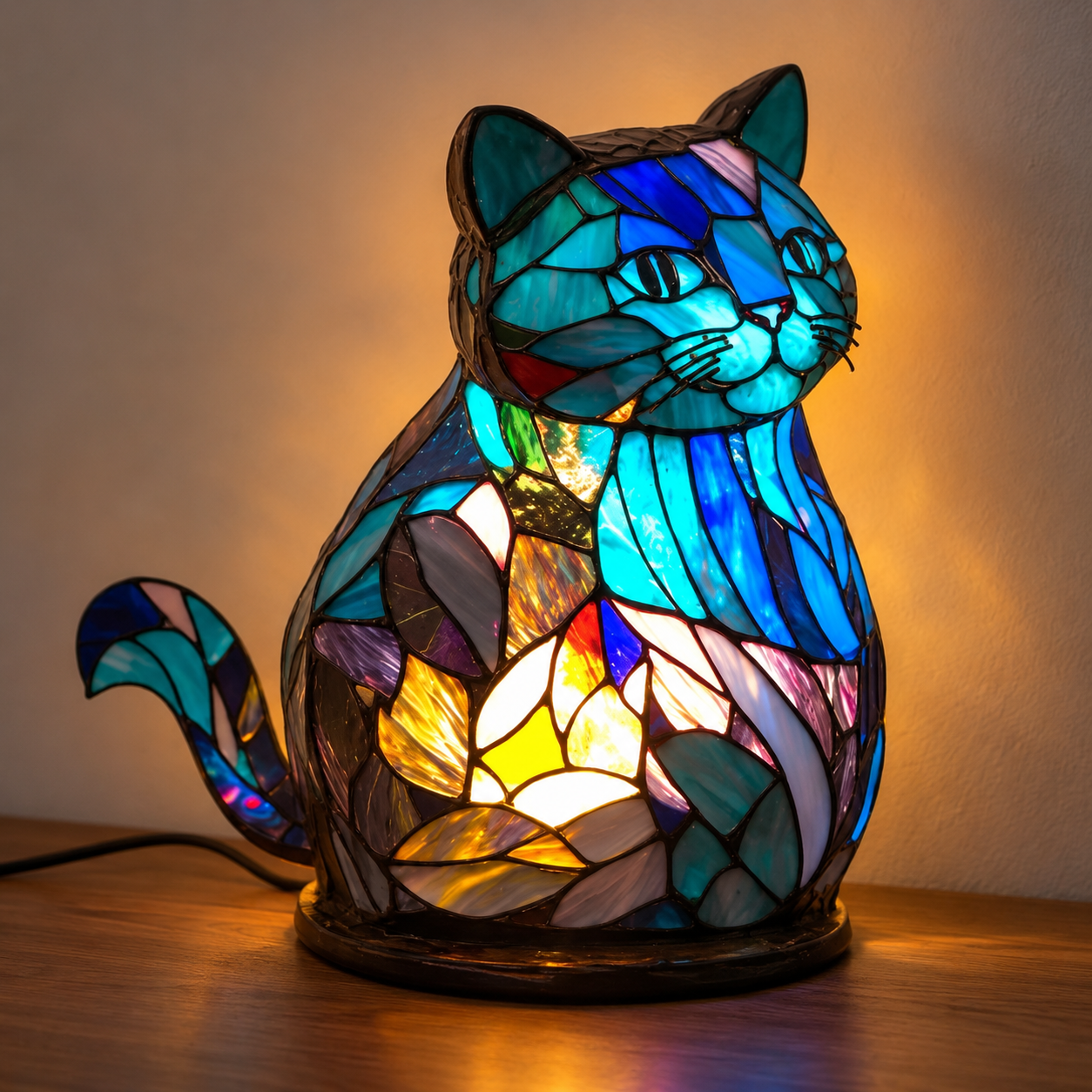 Turquoise Round Cat