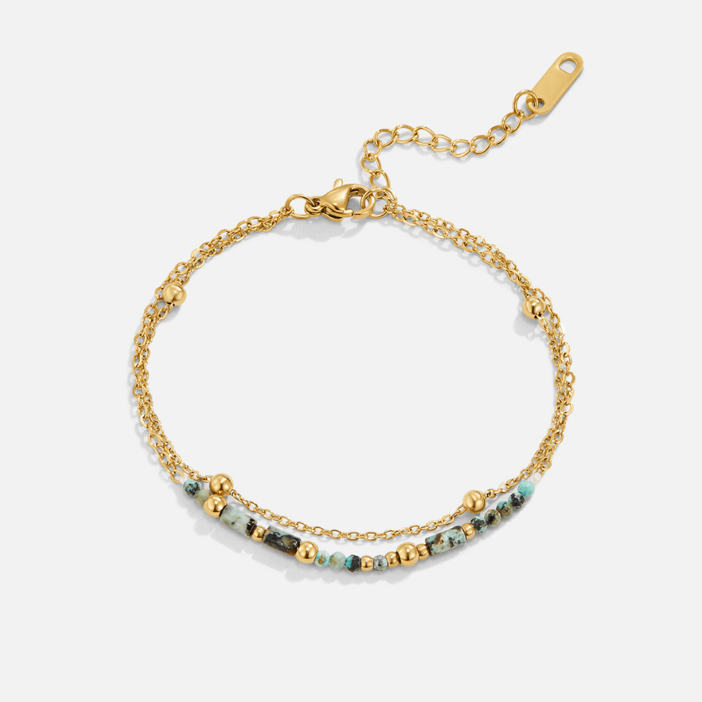 Layered-Stone Bracelet by Eleanor Vale