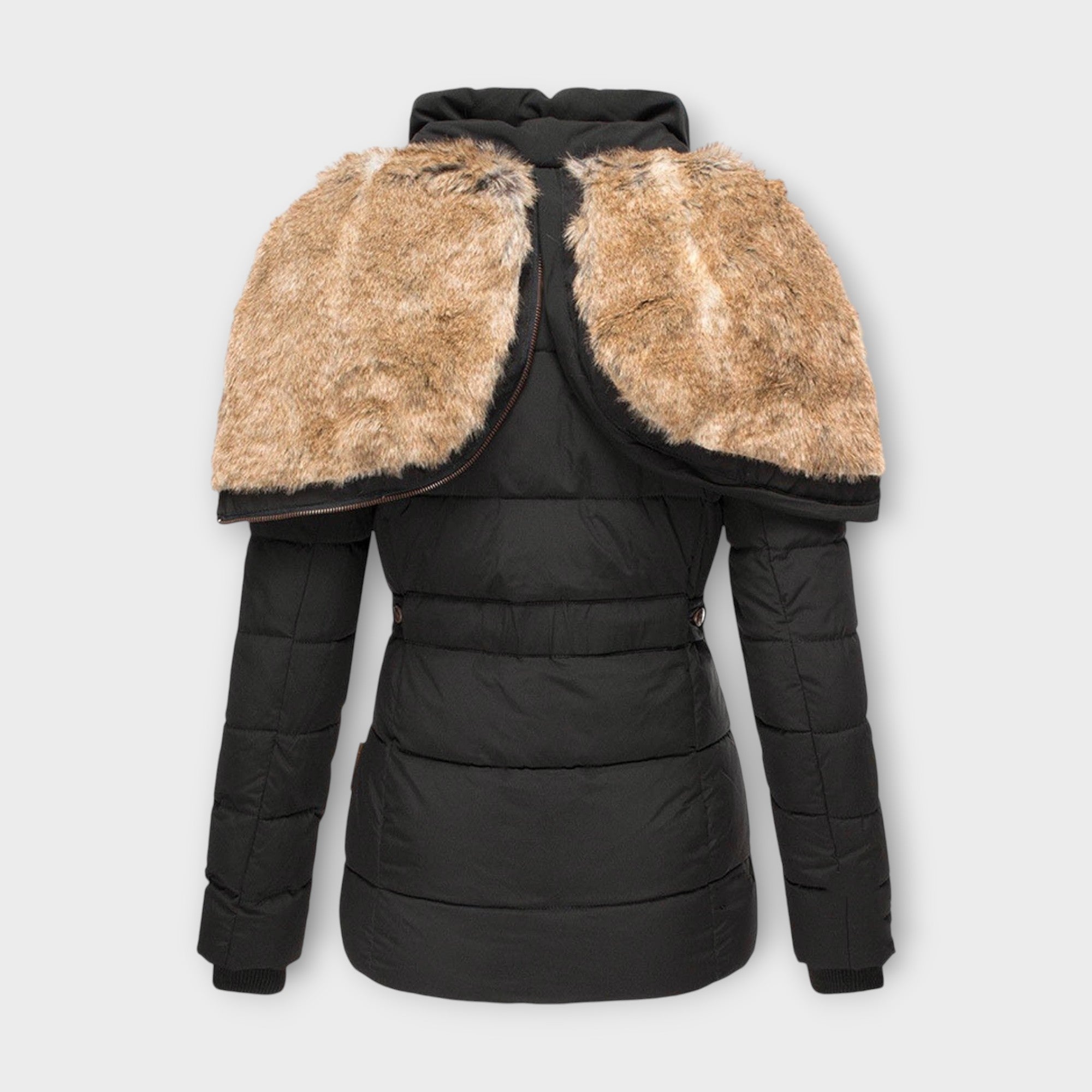 Tan-Trimmed Jacket by Eleanor Vale