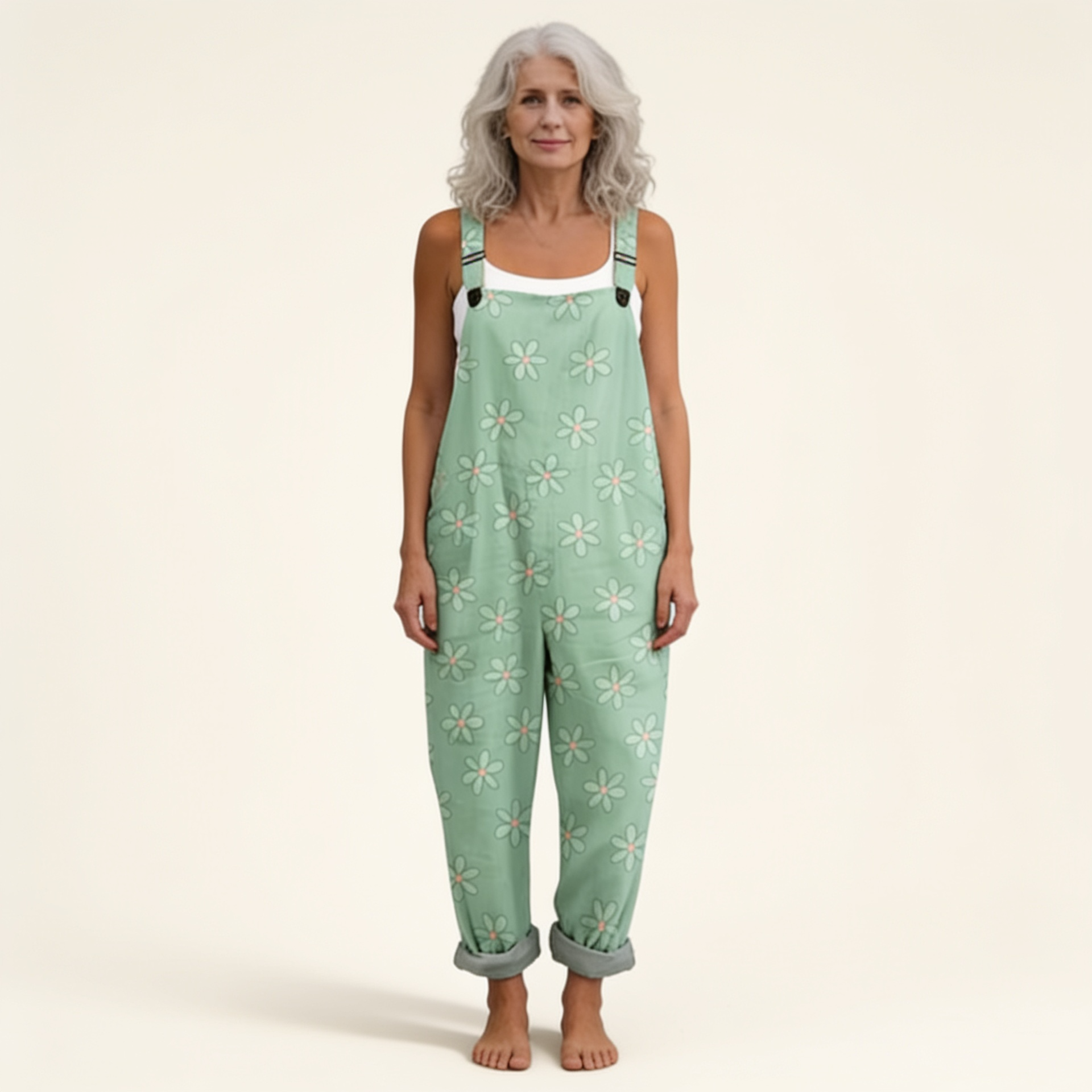 Pastel-Daisy Dungarees by Eleanor Vale