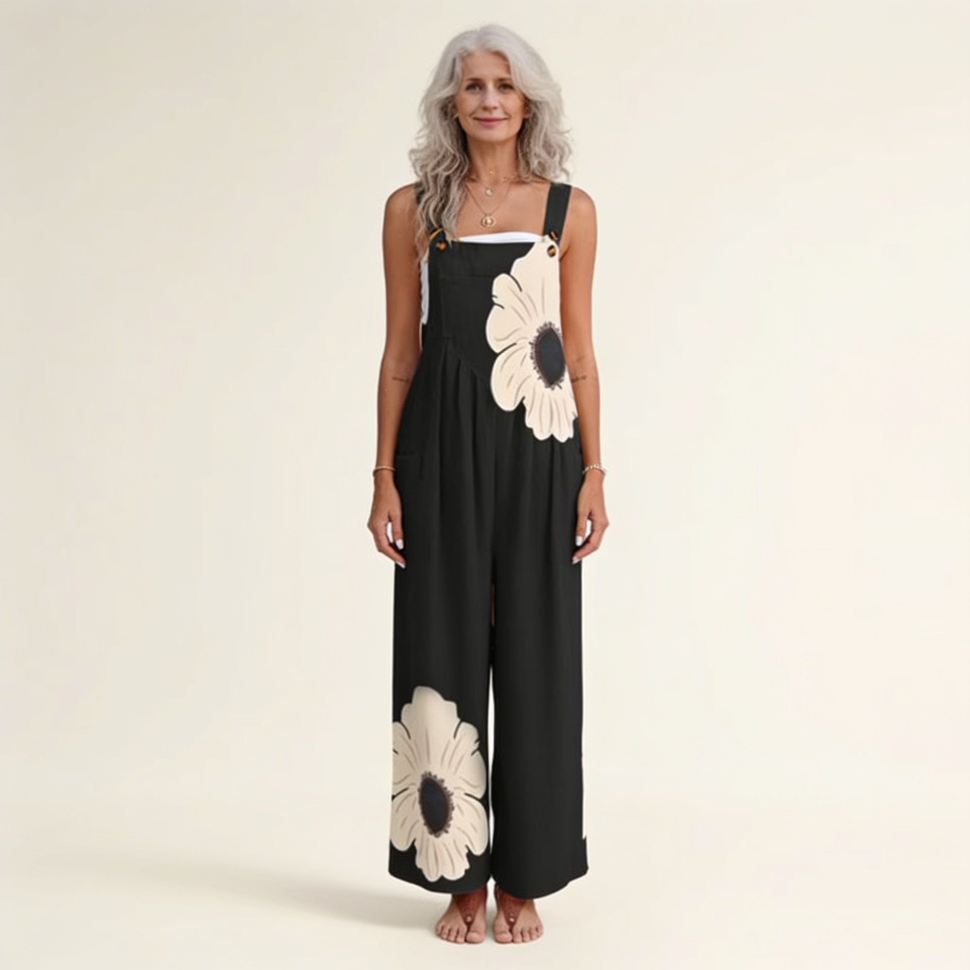 Bold Bloom Dungarees by Eleanor Vale