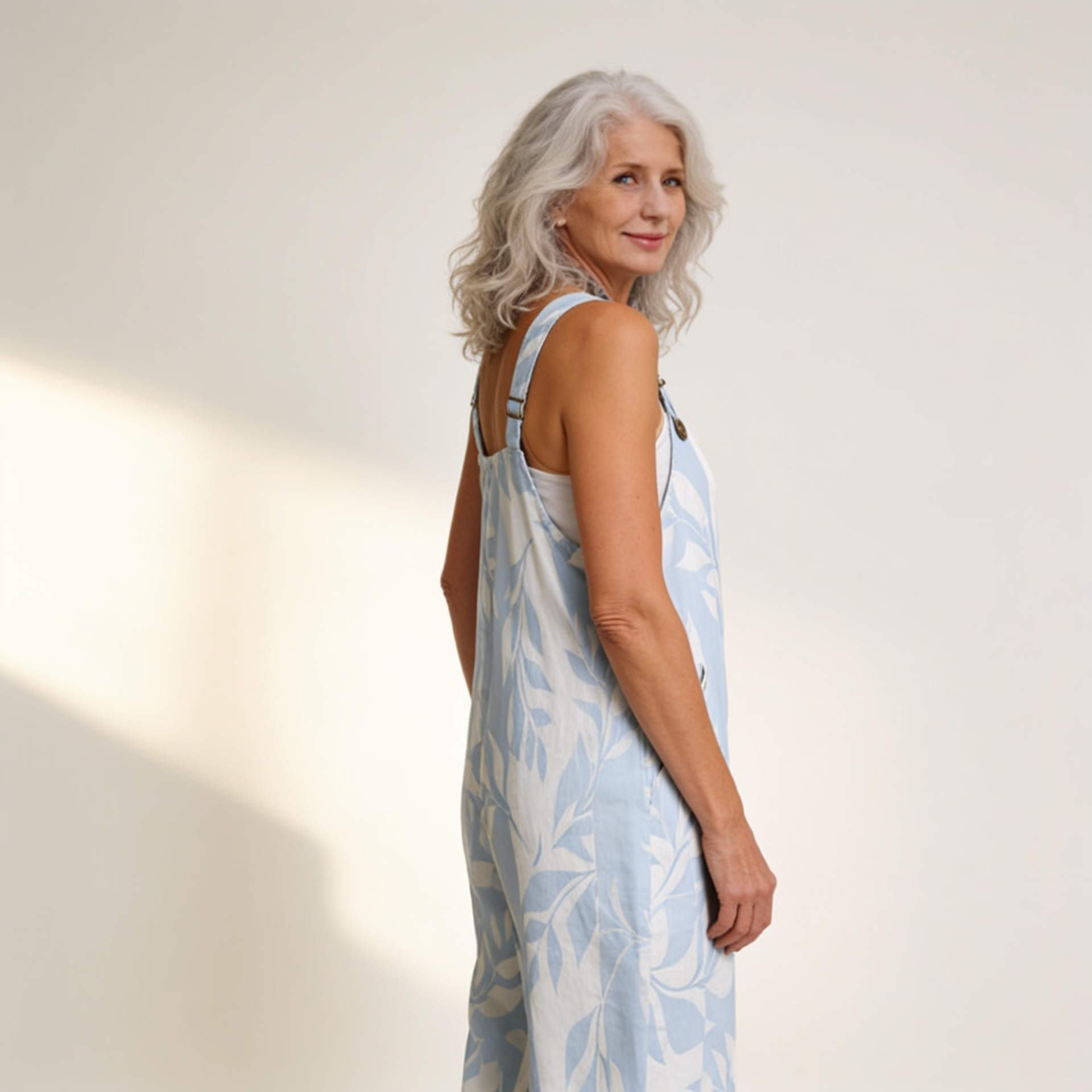 Blue-Leaf Dungarees by Eleanor Vale