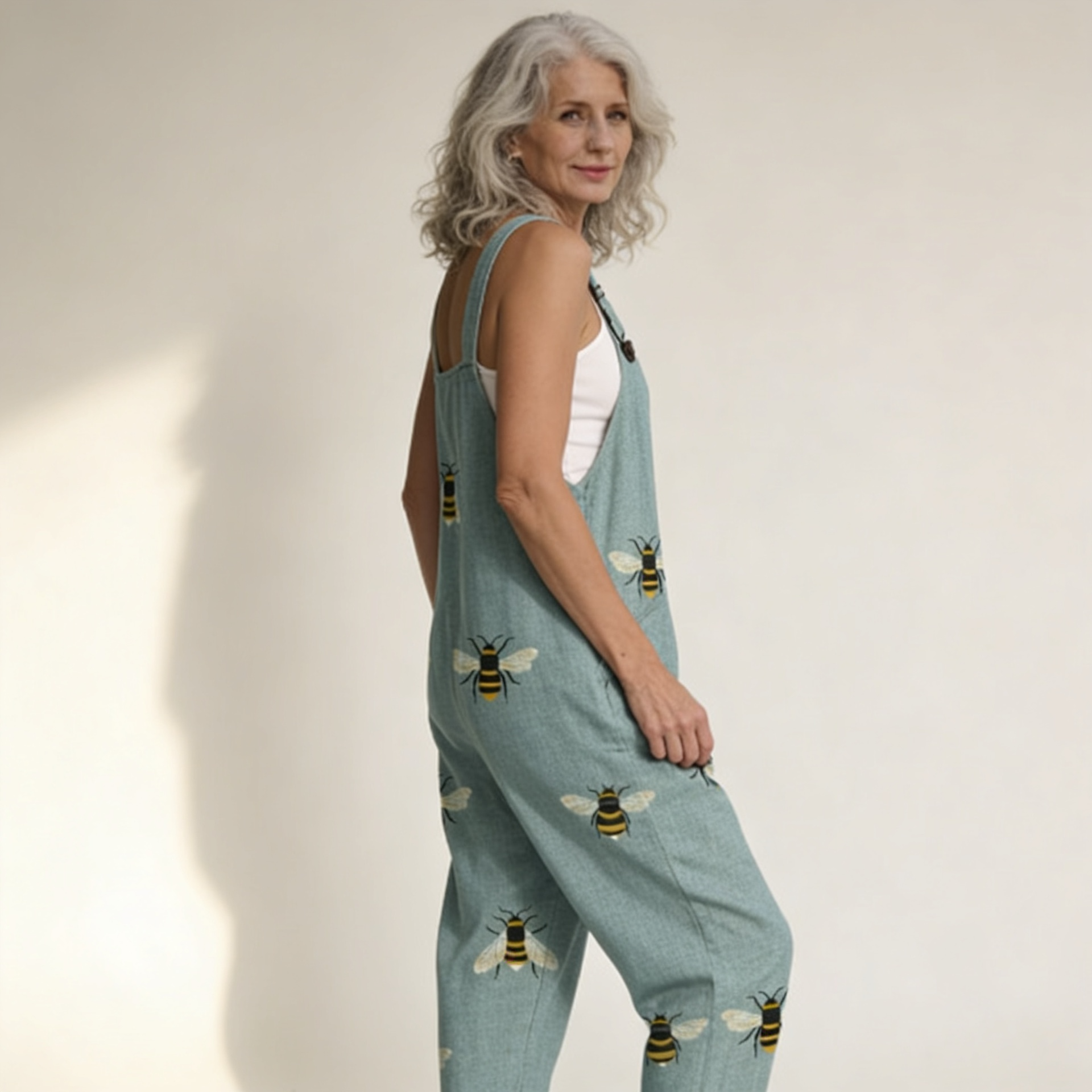 Sage-Bee Dungarees by Eleanor Vale