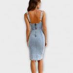 Side-Slit Denim Dress by Eleanor Vale