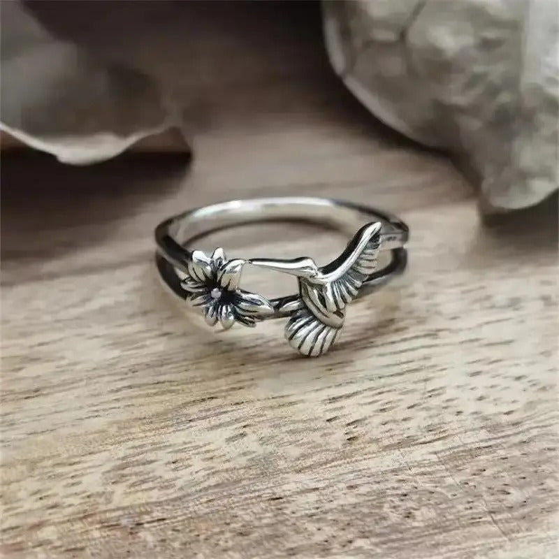 Hummingbird-Bloom Ring by Eleanor Vale